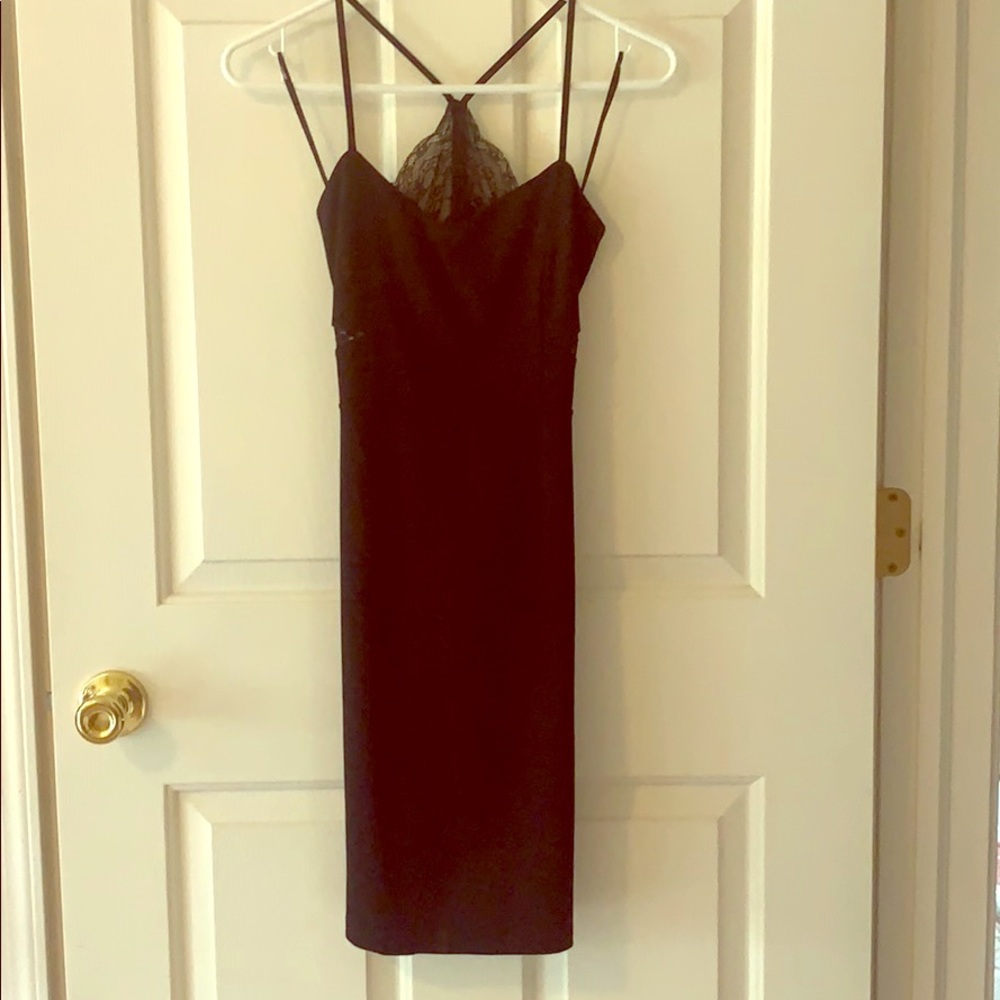 Express lace sheath dress